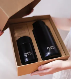 The Essentials 10oz Ceramic Reusable Cup   34oz Ceramic Reusable Bottle | Boxed Gift Set