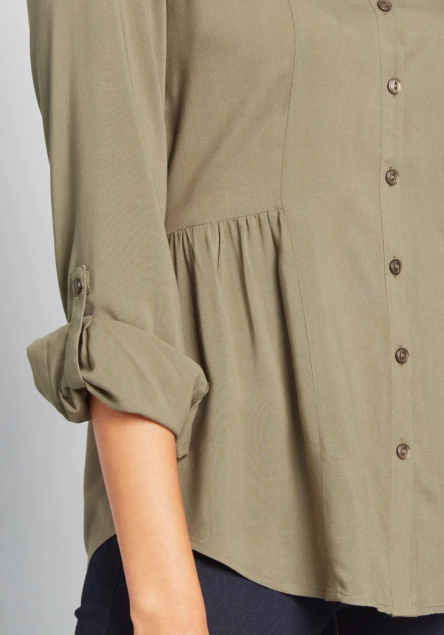 Trusty Travel Button-Up Top