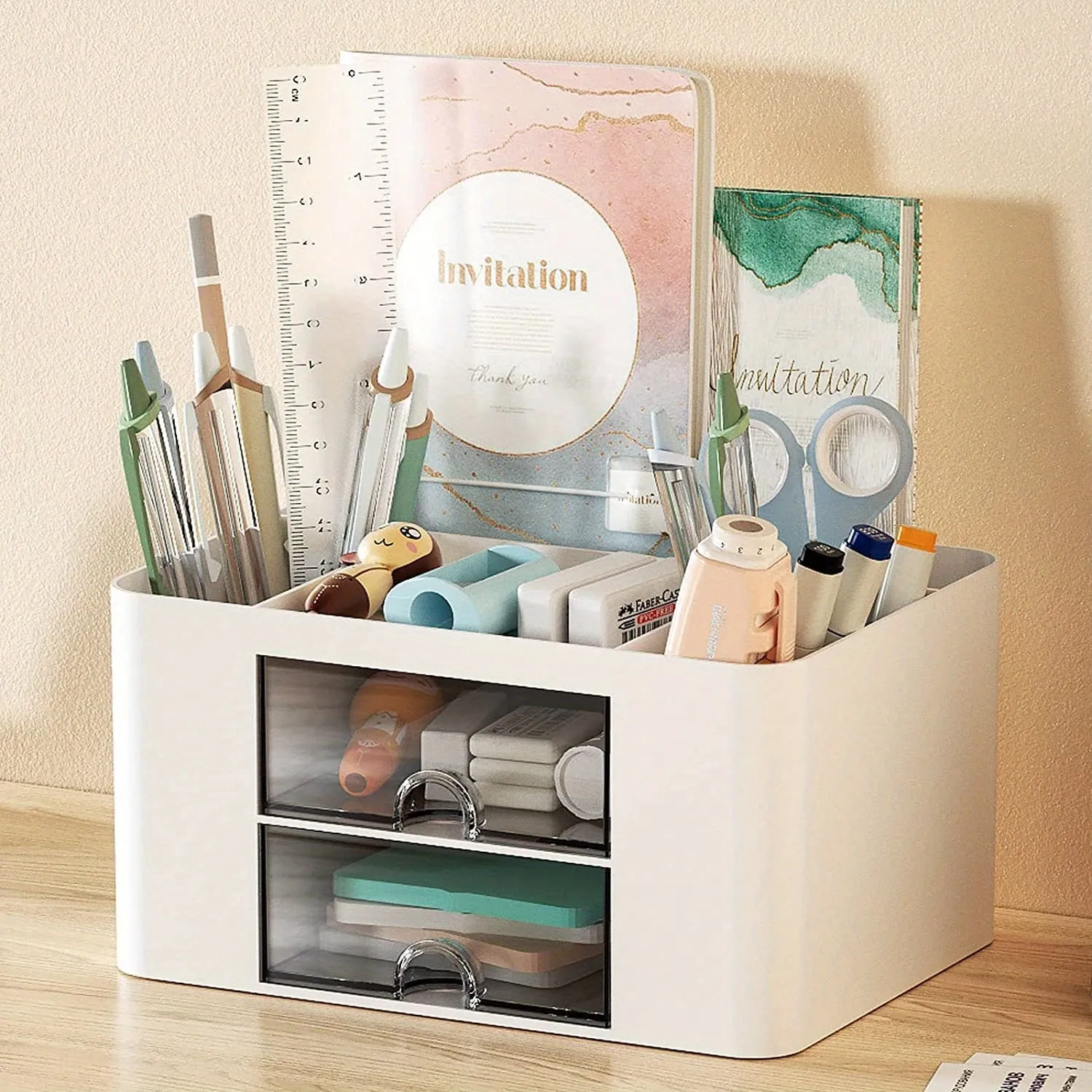 Versatile 2Drawer Pen Organizer Maximize Desk Space  Stay Organized