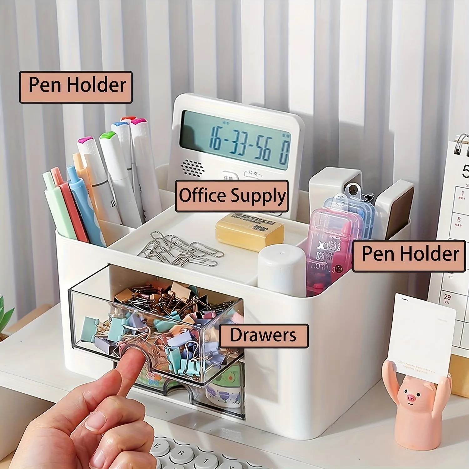 Versatile 2Drawer Pen Organizer Maximize Desk Space  Stay Organized