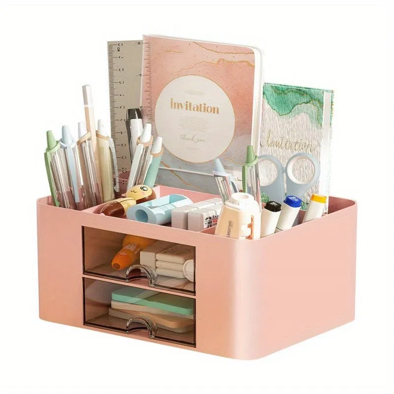 Versatile 2Drawer Pen Organizer Maximize Desk Space  Stay Organized