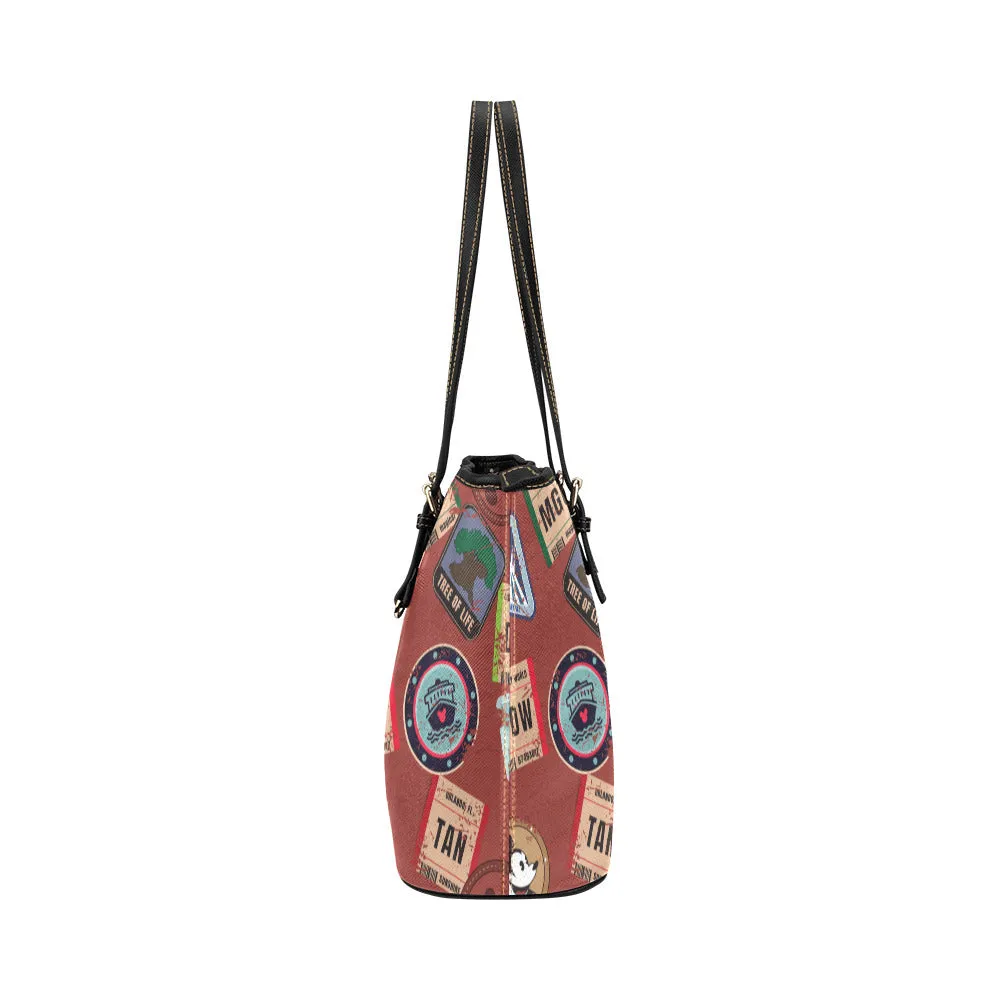 Vintage Travel Leather Tote Bag