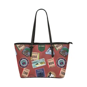 Vintage Travel Leather Tote Bag