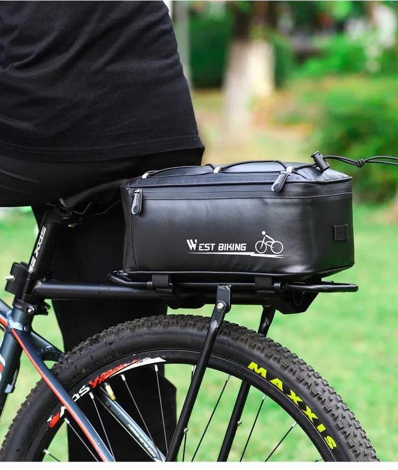 Waterproof Bike Seat Pannier Pack Luggage Cycling Bag 10-25L Bicycle Pannier Bag with Rain Cover