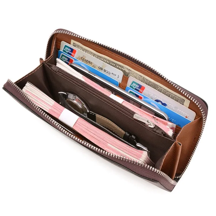 WEIXIER 15036-4 Multifunctional Men Business Handbag Computer Briefcase Single Shoulder Bag with Handbag (Dark Brown)