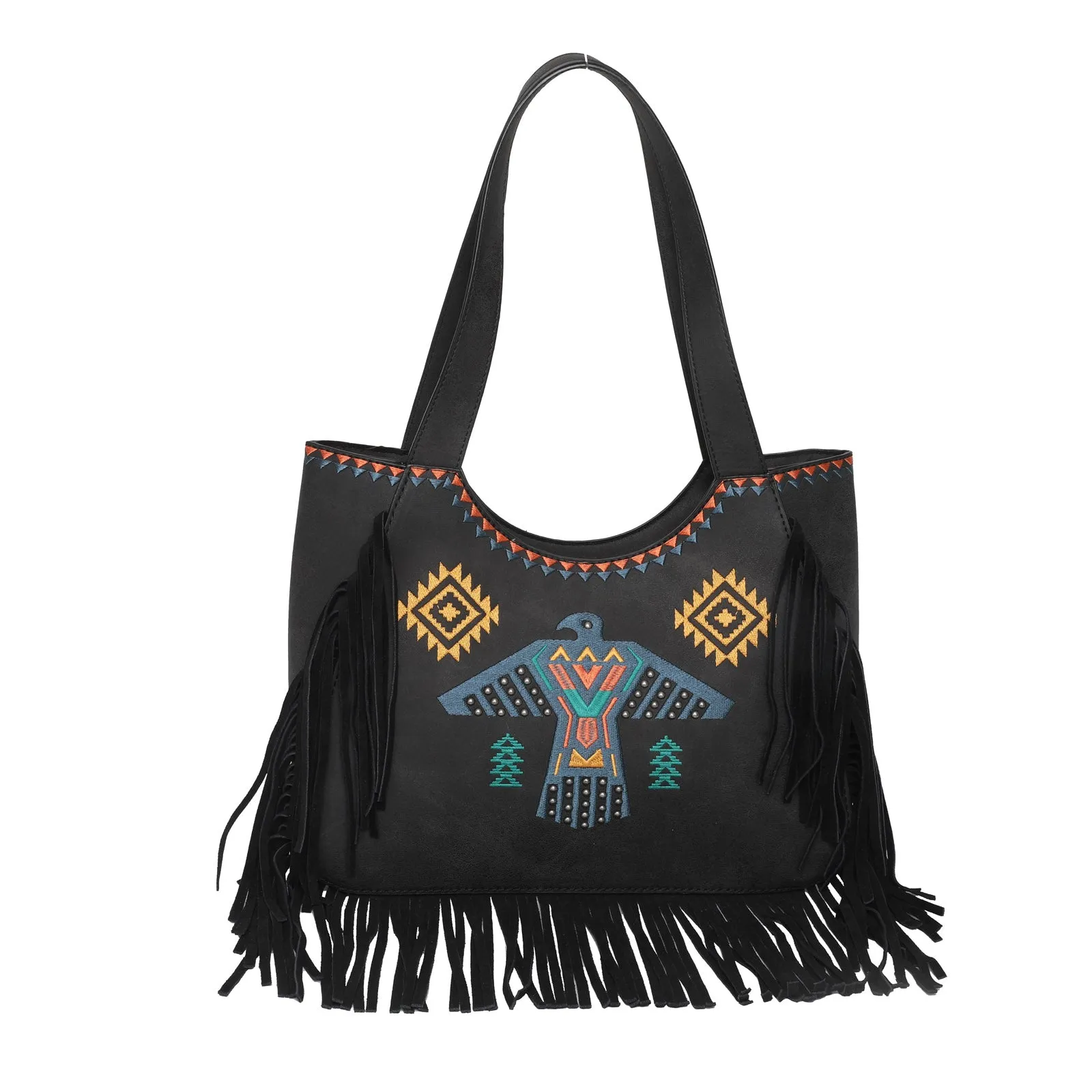 WG36-G8005 Wrangler Embroidered Fringe Collection Concealed Carry Tote