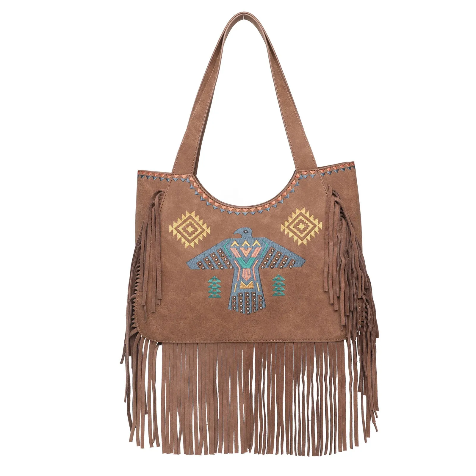 WG36-G8005 Wrangler Embroidered Fringe Collection Concealed Carry Tote