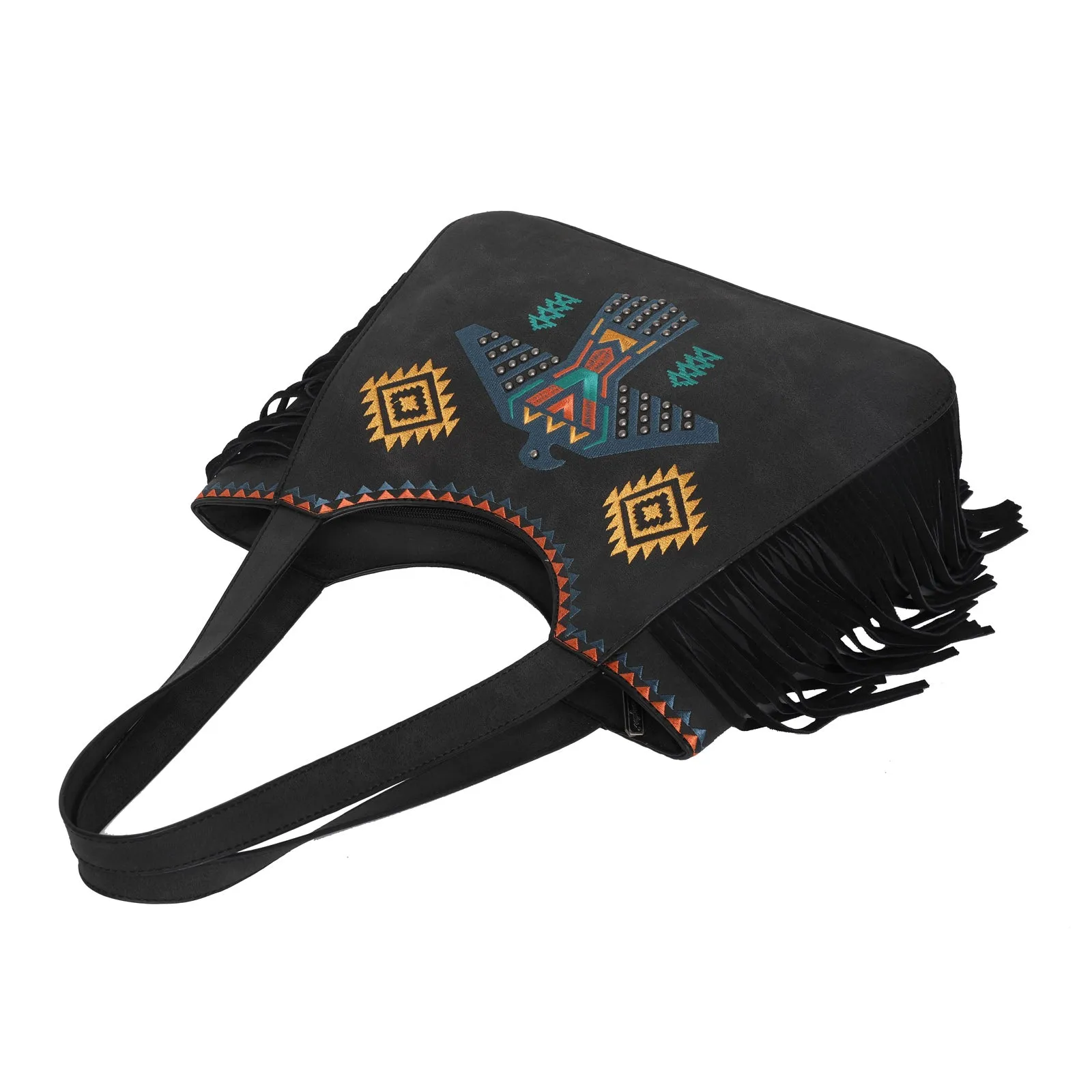 WG36-G8005 Wrangler Embroidered Fringe Collection Concealed Carry Tote