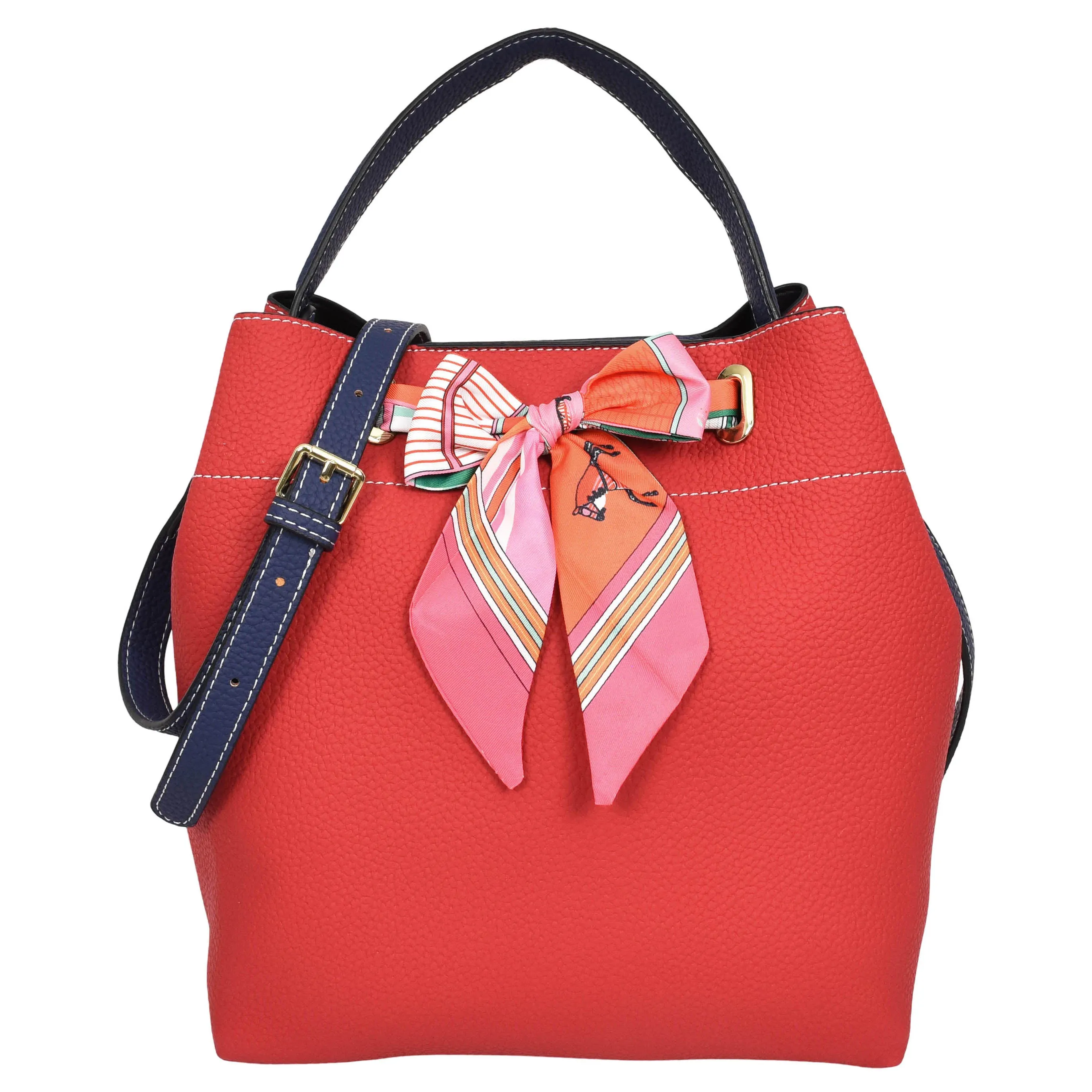 Women PU Leather Handbag Removable Pouch Fashion Crossbody Bag A862 Red